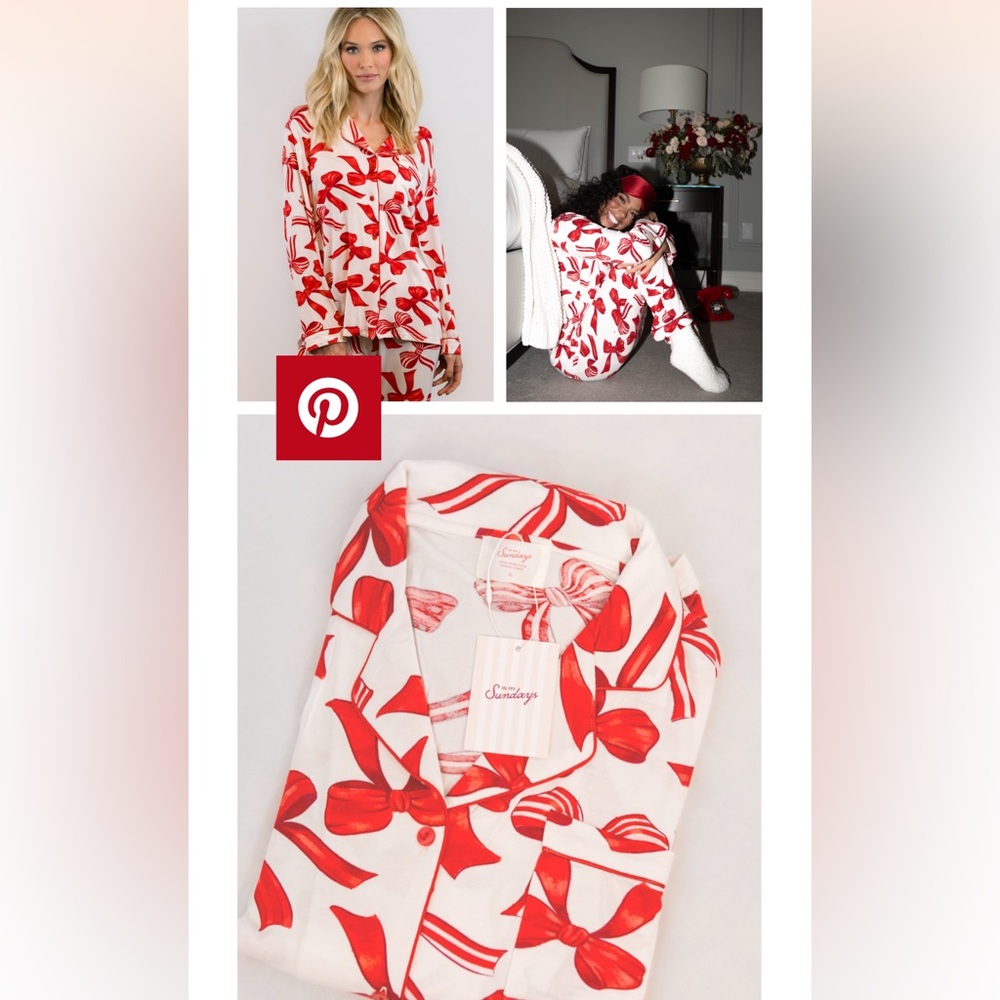 In My Sundays Red Bow Pajamas